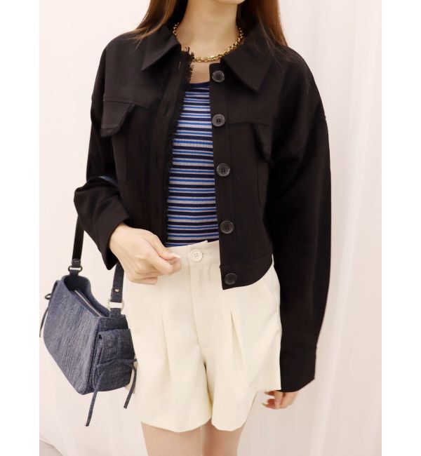 EVRIS「フリンジツイルショートジャケット」|その他|