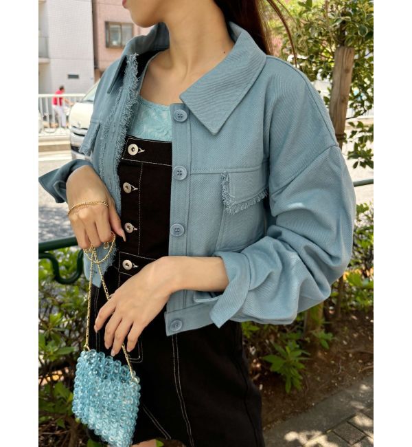 EVRIS「フリンジツイルショートジャケット」|その他|