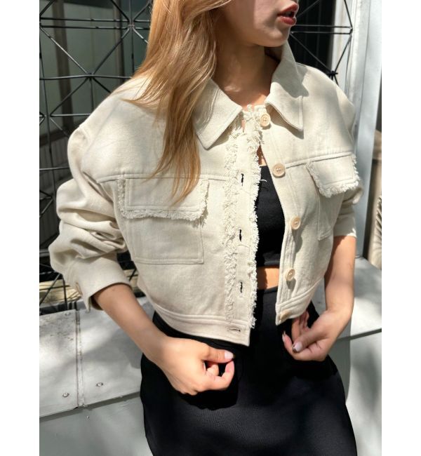 EVRIS「フリンジツイルショートジャケット」|その他|