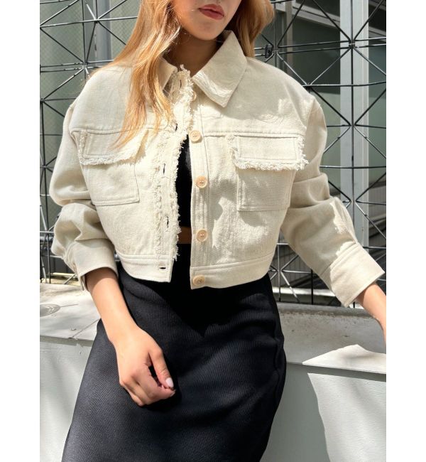 EVRIS「フリンジツイルショートジャケット」|その他|