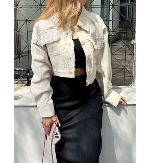 EVRIS「フリンジツイルショートジャケット」|その他|