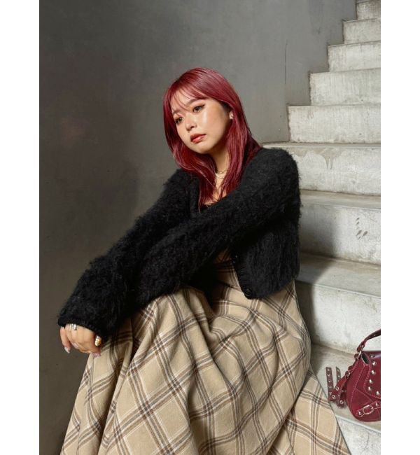 EVRIS「シャギークロップドニットトップス」|ニット・セーター|