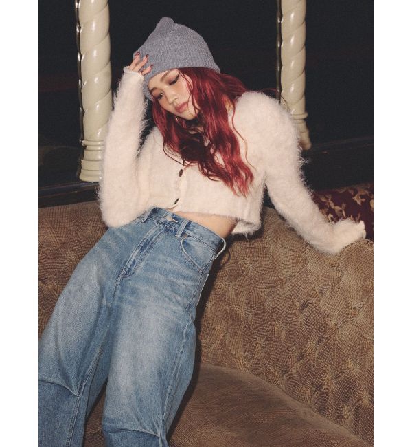 EVRIS「シャギークロップドニットトップス」|ニット・セーター|