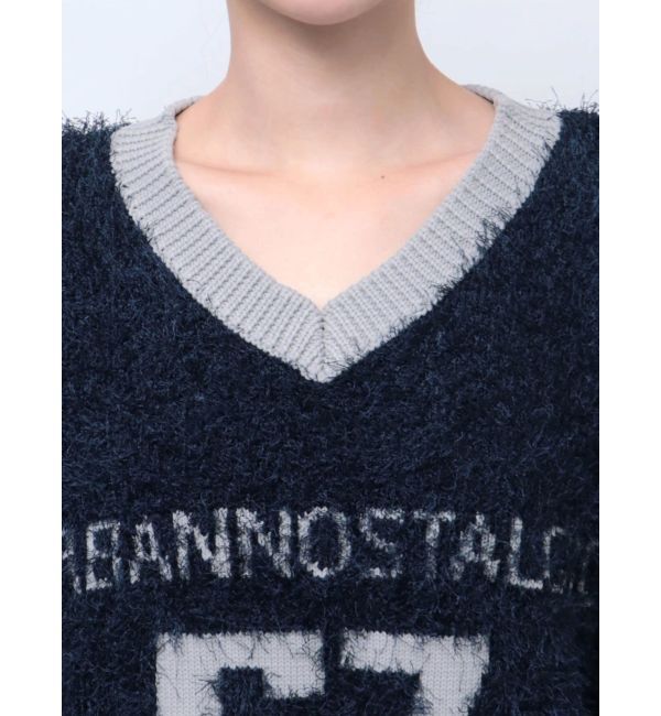 EVRIS「シャギーユニフォームミニニットワンピース」|ワンピース|