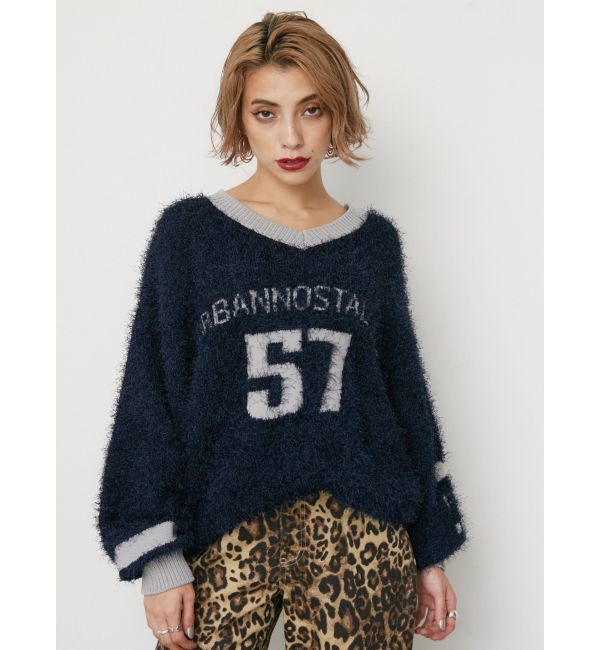 EVRIS「シャギーユニフォームミニニットワンピース」|ワンピース|