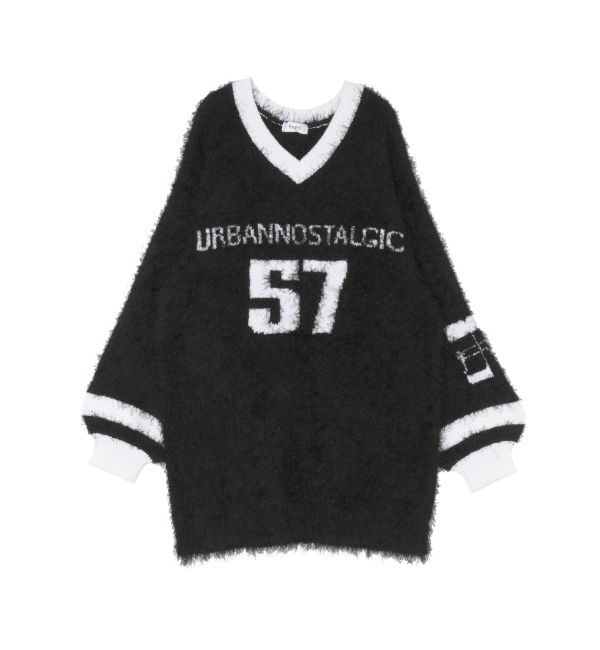 EVRIS「シャギーユニフォームミニニットワンピース」|ワンピース|