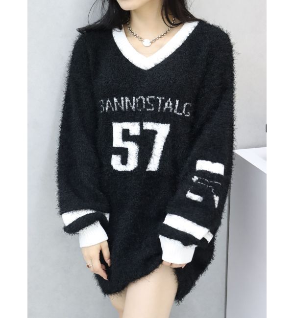 EVRIS「シャギーユニフォームミニニットワンピース」|ワンピース|