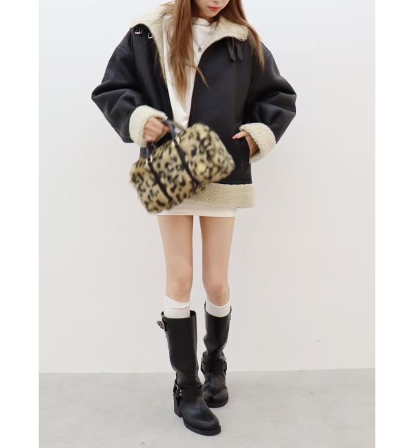 EVRIS「フェイクファーボストンBAG」|ボストンバッグ|