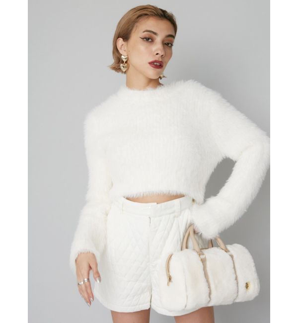 EVRIS「フェイクファーボストンBAG」|ボストンバッグ|