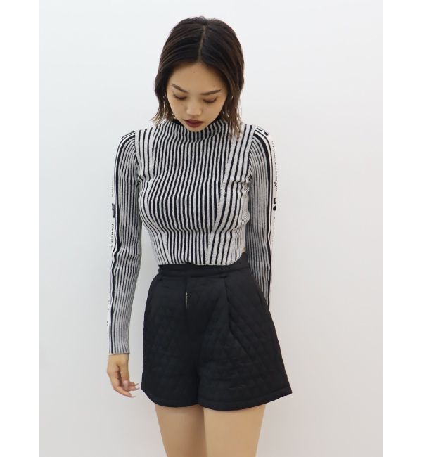 EVRIS「ロゴラインタートルニットトップス」|ニット・セーター|