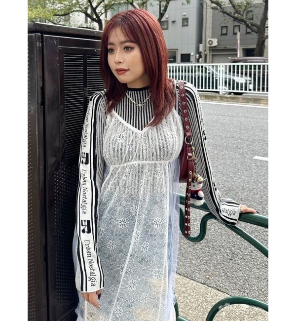 EVRIS「ロゴラインタートルニットトップス」|ニット・セーター|