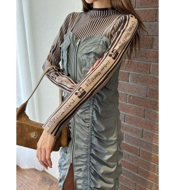 EVRIS「ロゴラインタートルニットトップス」|ニット・セーター|