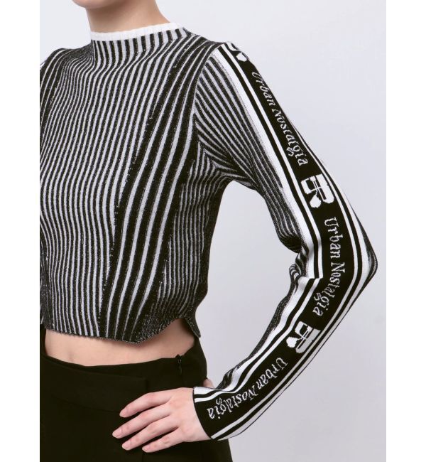 EVRIS「ロゴラインタートルニットトップス」|ニット・セーター|