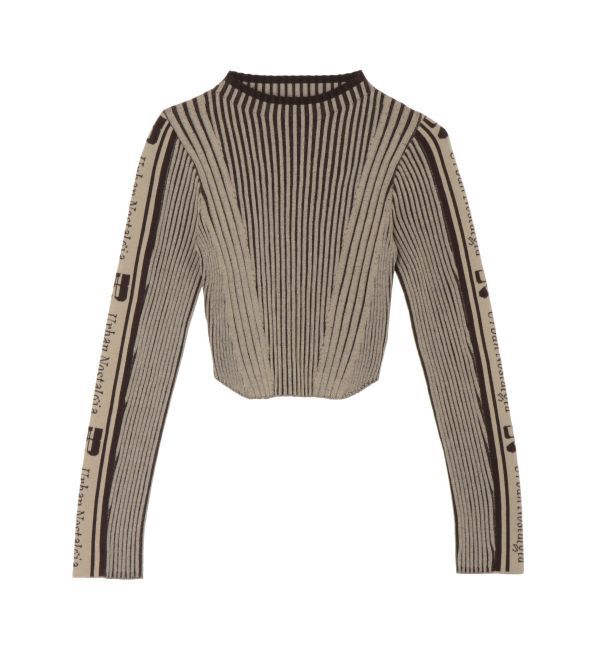 EVRIS「ロゴラインタートルニットトップス」|ニット・セーター|