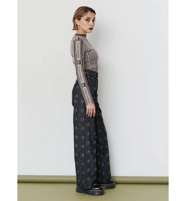 EVRIS「ロゴラインタートルニットトップス」|ニット・セーター|