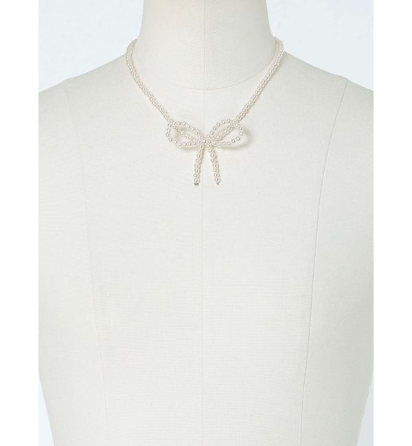 EVRIS「PEARL RIBBON CHOKER」|ネックレス|