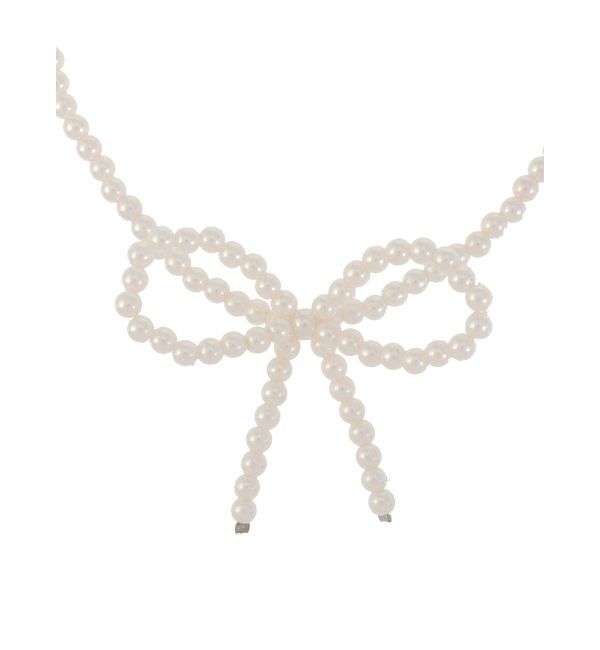 EVRIS「PEARL RIBBON CHOKER」|ネックレス|