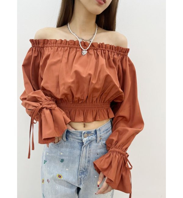 EVRIS「コットンオフショルブラウス」|シャツ・ブラウス|