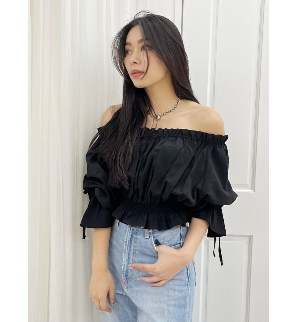 EVRIS「コットンオフショルブラウス」|シャツ・ブラウス|