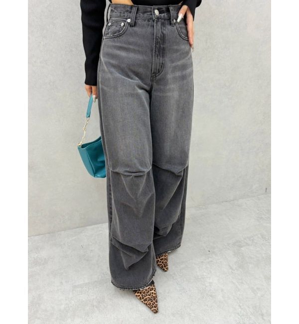 EVRIS「ニータックワイドデニムパンツ」|デニム|