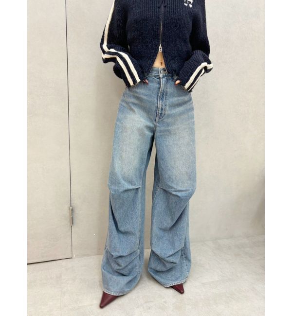 EVRIS「ニータックワイドデニムパンツ」|デニム|