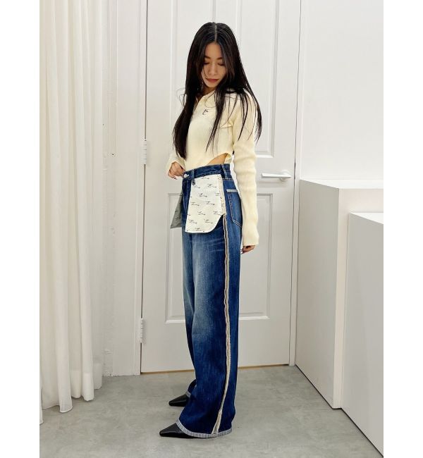 EVRIS「ロゴリブニットボディースーツ」|ニット・セーター|