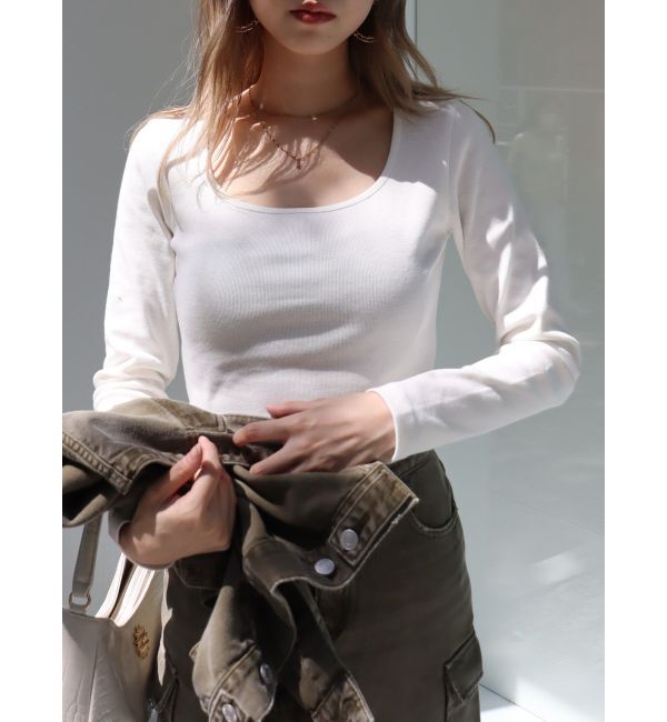 EVRIS「スクエアクロップドトップス」|Tシャツ・カットソー|