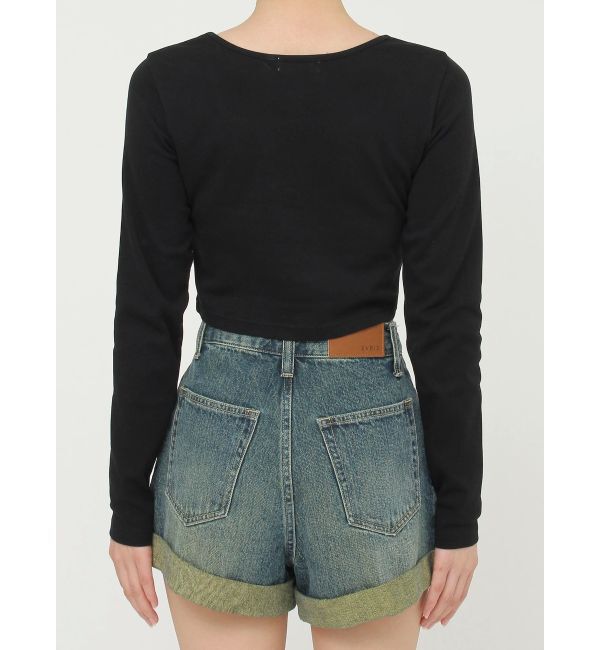 EVRIS「スクエアクロップドトップス」|Tシャツ・カットソー|