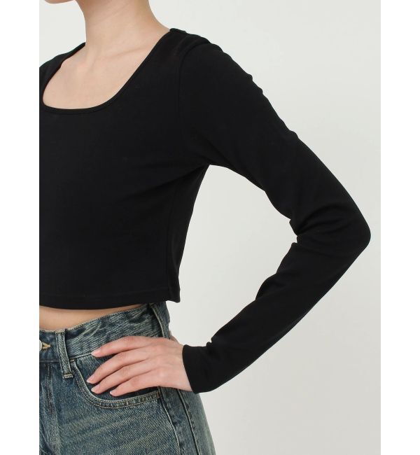 EVRIS「スクエアクロップドトップス」|Tシャツ・カットソー|