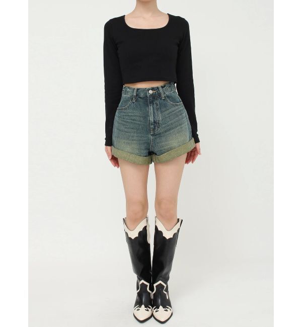 EVRIS「スクエアクロップドトップス」|Tシャツ・カットソー|