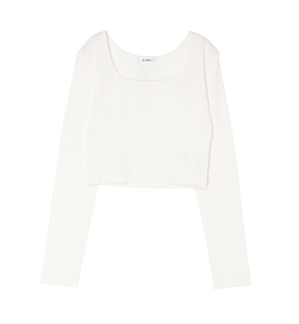 EVRIS「スクエアクロップドトップス」|Tシャツ・カットソー|