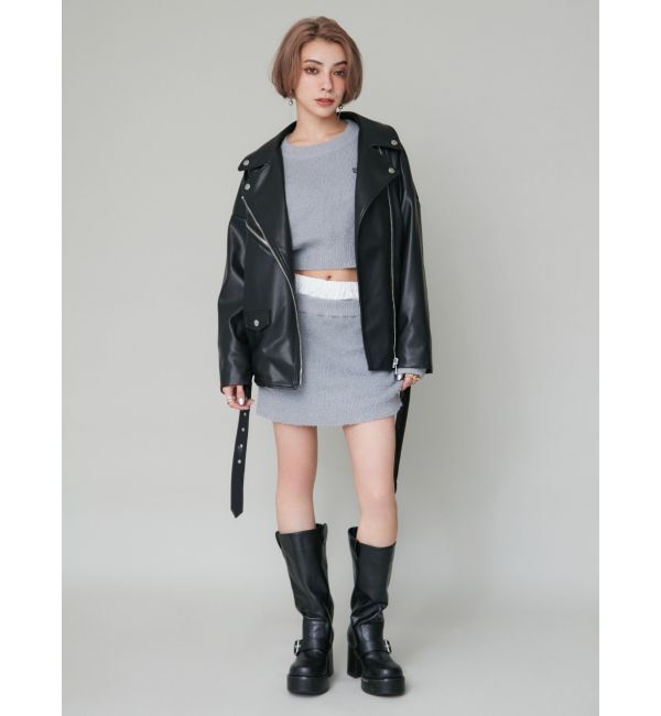 EVRIS「ルーズシルエットライダース」|ライダースジャケット|