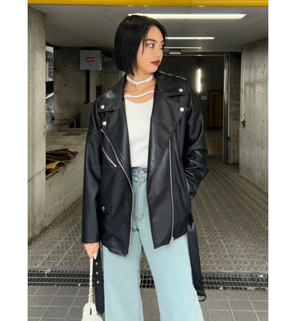 EVRIS「ルーズシルエットライダース」|ライダースジャケット|