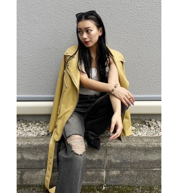 EVRIS「ルーズシルエットライダース」|ライダースジャケット|