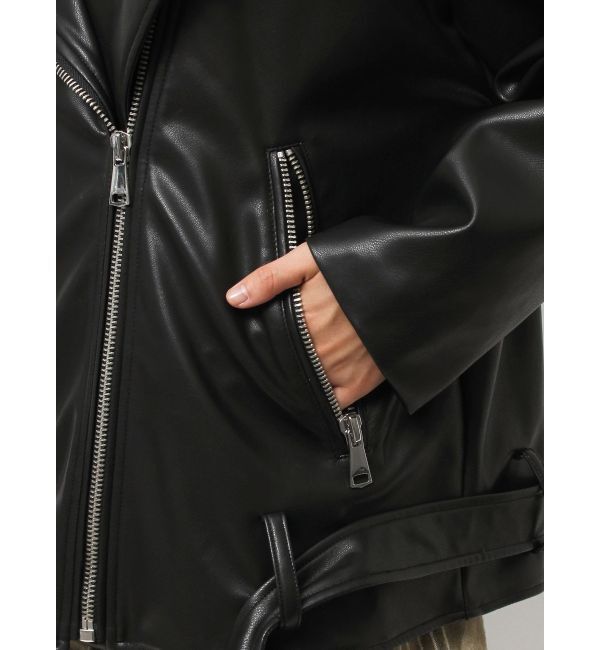 EVRIS「ルーズシルエットライダース」|ライダースジャケット|