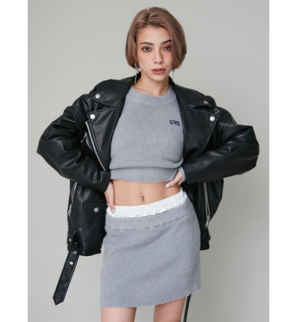 EVRIS「ルーズシルエットライダース」|ライダースジャケット|