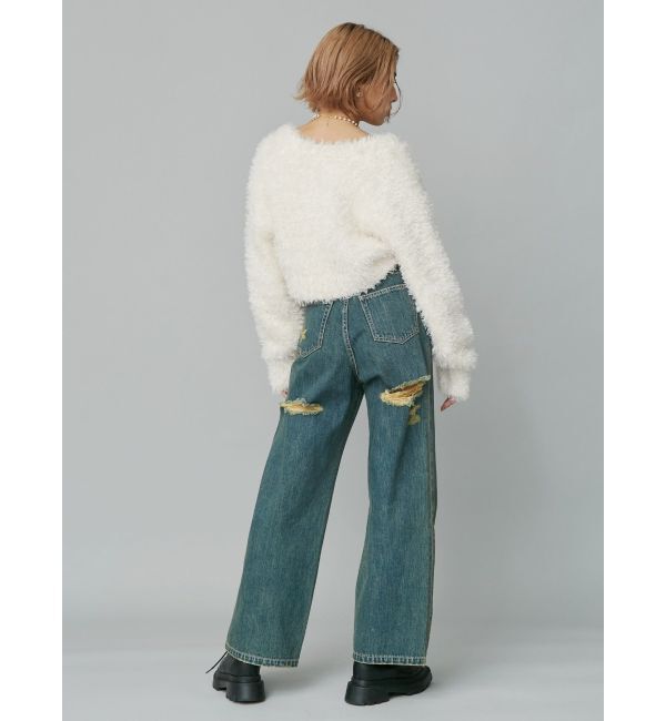 EVRIS「ミックスファンシーヤーンショートカーディガン」|カーディガン|