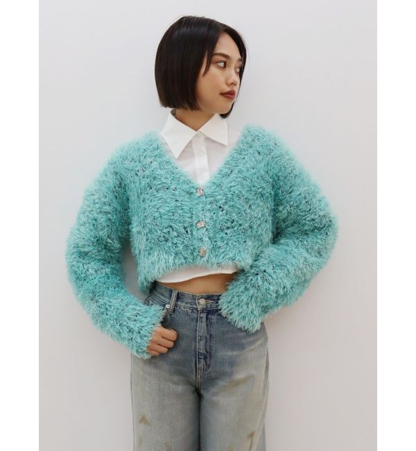 EVRIS「ミックスファンシーヤーンショートカーディガン」|カーディガン|