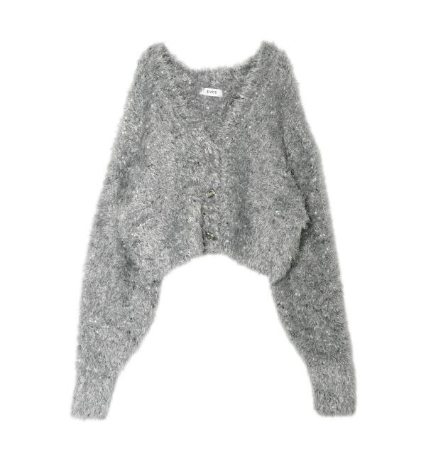EVRIS「ミックスファンシーヤーンショートカーディガン」|カーディガン|
