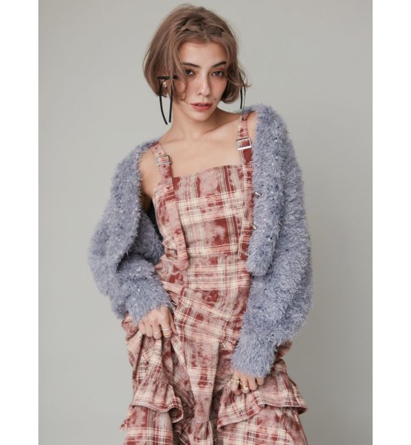 EVRIS「ミックスファンシーヤーンショートカーディガン」|カーディガン|