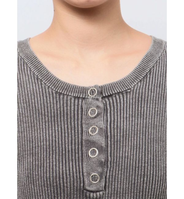 EVRIS「ブリーチヘンリーネックリブタイトワンピース」|ワンピース|