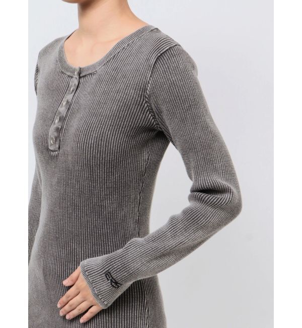 EVRIS「ブリーチヘンリーネックリブタイトワンピース」|ワンピース|