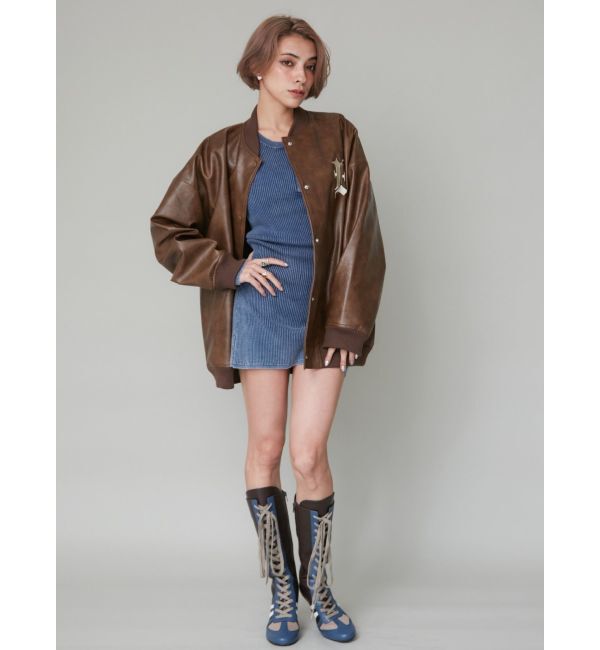 EVRIS「ブリーチヘンリーネックリブタイトワンピース」|ワンピース|