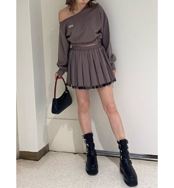 EVRIS「ワンショルダースウェットトップス【セットアップ着用可能】」|スウェット・ジャージ|