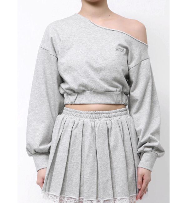 EVRIS「ワンショルダースウェットトップス【セットアップ着用可能】」|スウェット・ジャージ|