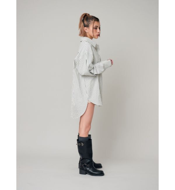 EVRIS「SUNNYモチーフストライプオーバーサイズシャツ」|シャツ・ブラウス|