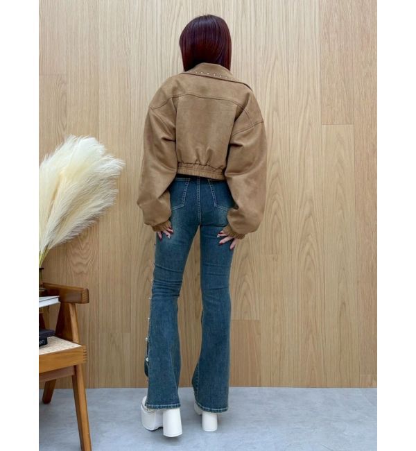 EVRIS「フェイクスウェードボリュームショートブルゾン【セットアップ着用可能】」|ブルゾン・スタジャン|