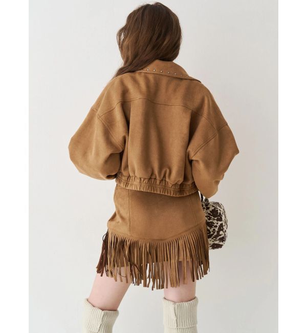 EVRIS「フェイクスウェードボリュームショートブルゾン【セットアップ着用可能】」|ブルゾン・スタジャン|