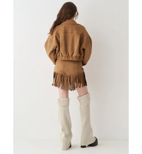 EVRIS「フェイクスウェードボリュームショートブルゾン【セットアップ着用可能】」|ブルゾン・スタジャン|