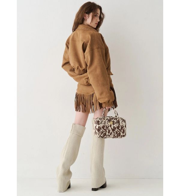 EVRIS「フェイクスウェードボリュームショートブルゾン【セットアップ着用可能】」|ブルゾン・スタジャン|